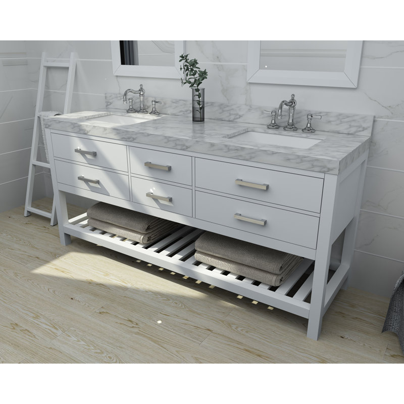 Kylan 72 Double Bathroom Vanity Set double bathroom